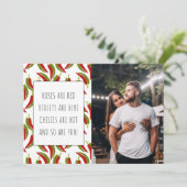 バラはレッドホットチリバレンタインデーの写真カード シーズンカード (スタンド正面)