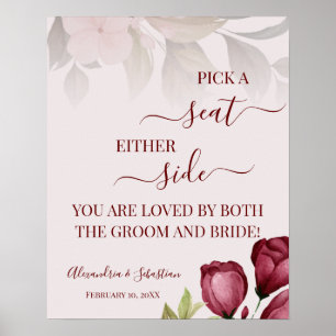 バラは両側の看板を結婚選ぶ ポスター