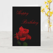 バラは再び赤い誕生日 カード (黄色い花)