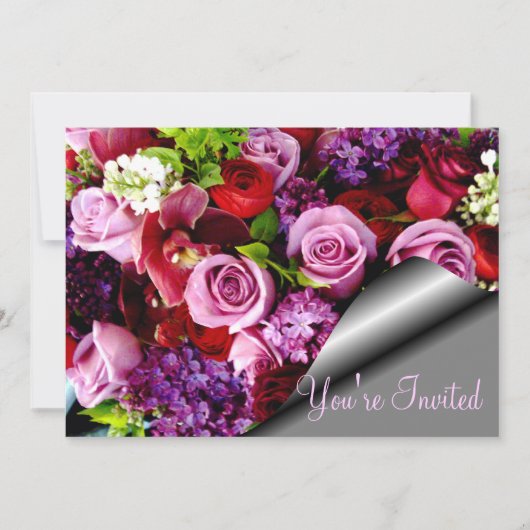 バラは永遠に_である 招待状 (正面)