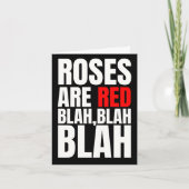 バラは赤いおもしろいアンチバレンタインデー シーズンカード (正面)