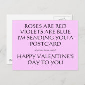 バラは赤いです、バイオレット青いです、私送っていますYOを… シーズンポストカード (正面/裏面)