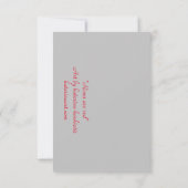 バラは赤いテディベア 招待状 (裏面)