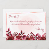 バラは赤いバレンタインデーのカード シーズンカード (正面/裏面)