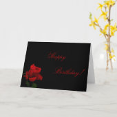バラは赤い誕生日 カード (黄色い花)