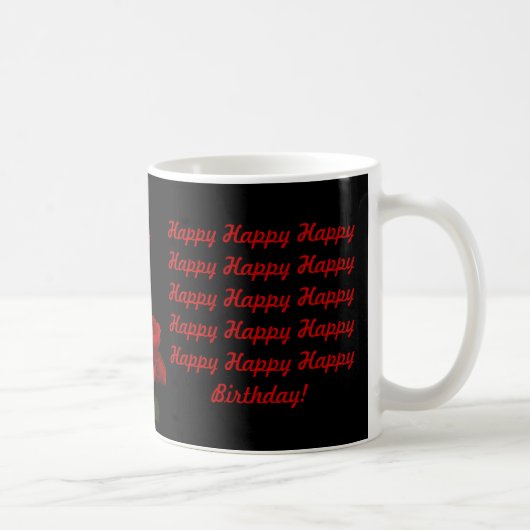 バラは赤い誕生日 コーヒーマグカップ (右)