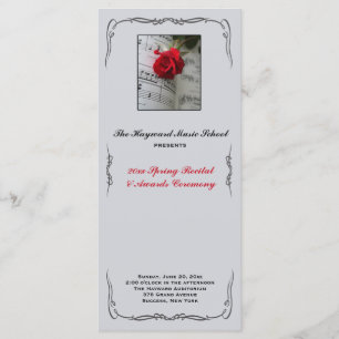 バラは赤い音楽的な演奏会プログラムです プログラム