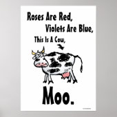バラは赤い – これは牛のポスターでおもしろいある ポスター (正面)