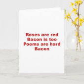 バラは赤い。ベーコンもそう。詩は難しい。ベーコン カード (黄色い花)