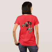 「バラは赤い」柄Tシャツ 驚きのTシャツデザイン Tシャツ (裏面フル)