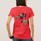 「バラは赤い」柄Tシャツ 驚きのTシャツデザイン Tシャツ (裏面)