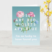 バラは赤い 　紫は青い｜グリーティングカード カード (黄色い花)