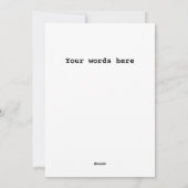 バラは赤おもしろい詩バレンタインデーのフラット シーズンカード (裏面)