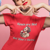 バラは赤だがワインの悪魔 Tシャツ