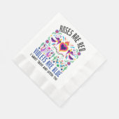 バラは赤で可愛パターン（の模様が）あるいメキシコの美術博士 縁ありランチョンナプキン (角)