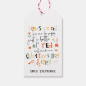 バラは赤ワインガレンティーンズデイラベル ギフトタグ (正面)