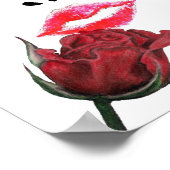 バラは赤写真 ポスター (角)