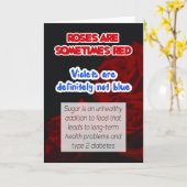 バラは赤 カード (黄色い花)