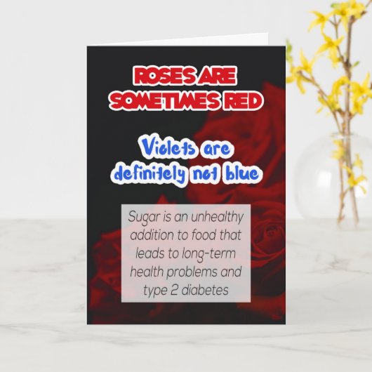 バラは赤 カード (黄色い花)