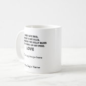 バラは赤、スミレは青パーソナライズされた、犬 コーヒーマグカップ (正面左)