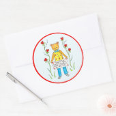 バラは赤、スミレは青 ラウンドシール (封筒)