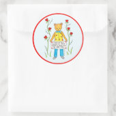 バラは赤、スミレは青 ラウンドシール (バッグ)