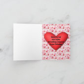 「バラは赤」バレンタインデー格言挨拶 カード (内部)
