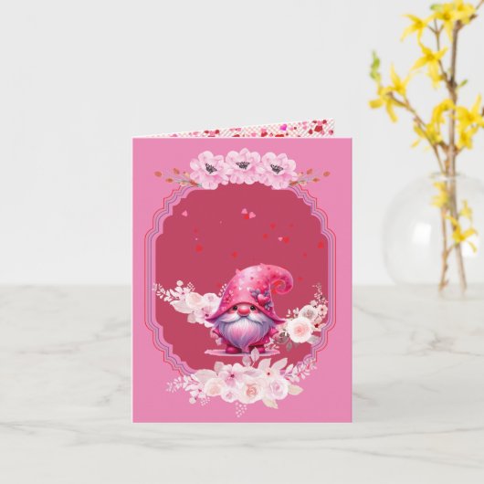 「バラは赤」バレンタインデー格言挨拶 カード (黄色い花)