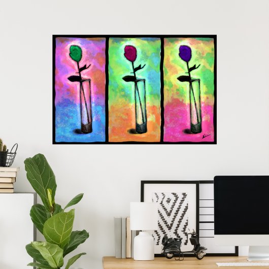 バラは赤 ポスター (ホームオフィス)