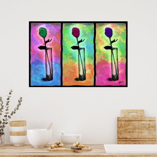 バラは赤 ポスター (キッチン)