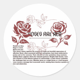 バラは赤 ラウンドシール