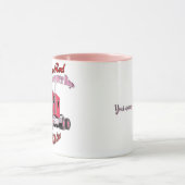 バラは赤…ヴァイオレットは青いバレンタインだ マグカップ (中央)