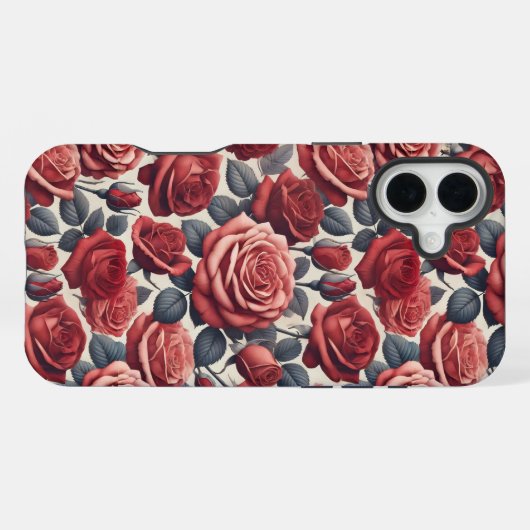 バラは赤 iPhoneケース (裏面横)