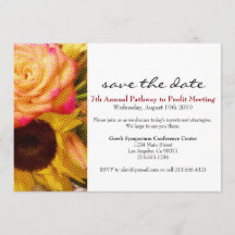 バラひまわり企業のイベント招待状