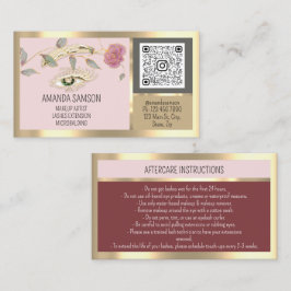 バラまつ毛マイクロブレードQrアフターケア手順 名刺