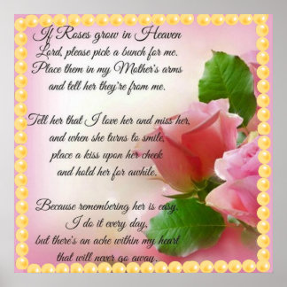 バラもしが天国で成長し、私のために束を選ぶ ポスター