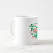 バラをかぐ停止 コーヒーマグカップ (正面左)