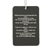 バラを持ってきた空気清潔剤。 カーエアーフレッシュナー (裏面)