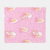 バラを持つプリンセス フリースブランケット (正面(横))