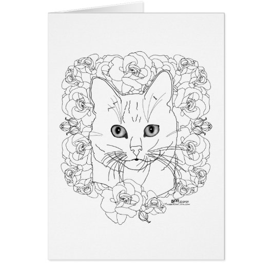 バラを持つ子猫 (正面)