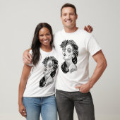 バラを持つ死んだセクシーな女の子の日 Tシャツ (ユニセックス)