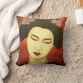 バラを持つ芸者 クッション (ブランケット)