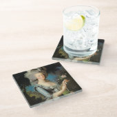 バラを持つMarieアントワネット、1783年 ガラスコースター (アングル)