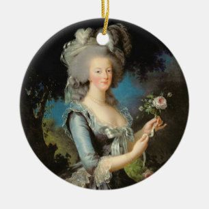 バラを持つMarieアントワネット、1783年 セラミックオーナメント