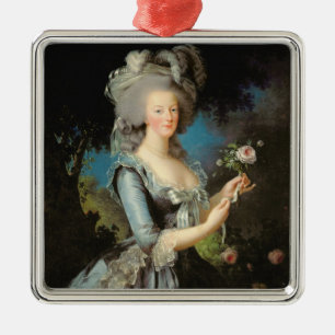 バラを持つMarieアントワネット、1783年 メタルオーナメント