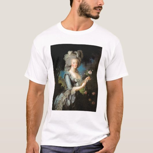 バラを持つMarieアントワネット、1783年 Tシャツ (正面)