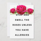 バラを楽しんで 招待状 (正面)