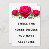 バラを楽しんで 招待状 (正面/裏面)