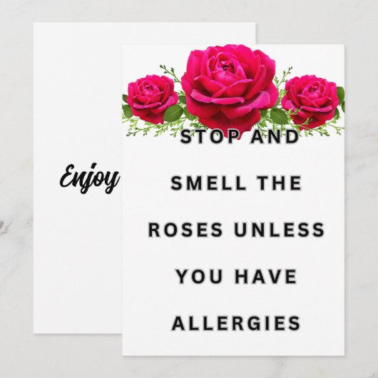 バラを楽しんで 招待状 (正面/裏面)