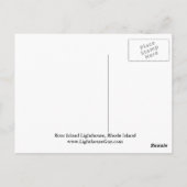 バラアイランドライトハウスロードアイランドポストカード ポストカード (裏面)